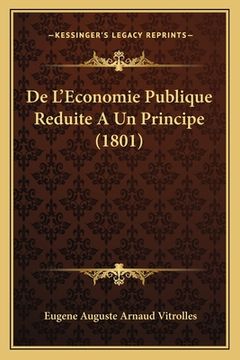 portada De L'Economie Publique Reduite A Un Principe (1801)