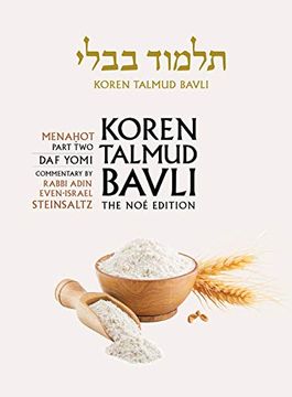 portada Koren Talmud Bavli, Noe Edition, Vol 36: Menahot Part 2, Hebrew/English, Daf Yomi B&w