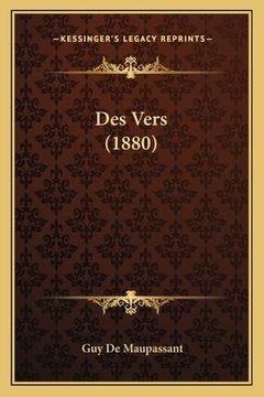 portada Des Vers (1880) (en Francés)