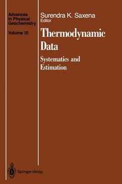 portada thermodynamic data: systematics and estimation (en Inglés)