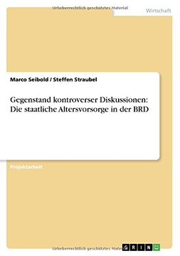 portada Gegenstand kontroverser Diskussionen: Die staatliche Altersvorsorge in der BRD (German Edition)