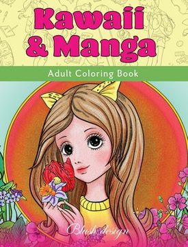 portada Kawaii & Manga: Adult Coloring Book (in English)