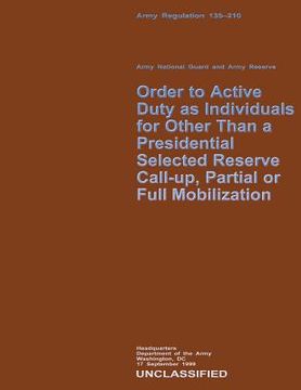 portada Order to Active Duty as Individuals for Other Than a Presidential Selected Reserve Call-up, Partial or Full Mobilization (en Inglés)