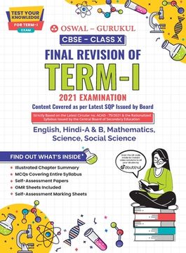 portada CBSE Final Revision Guide for subjects: Term I Class 10 2021 Examination