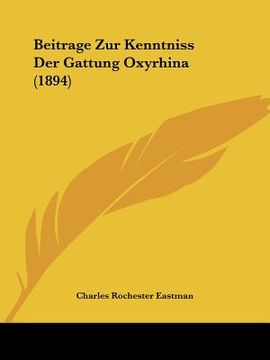 portada Beitrage Zur Kenntniss Der Gattung Oxyrhina (1894) (in German)