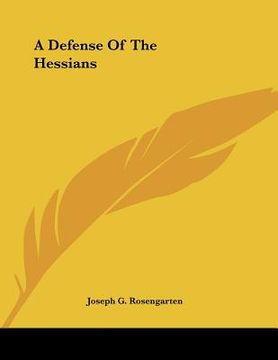 portada a defense of the hessians (en Inglés)