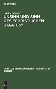 portada Unsinn und Sinn des "Christlichen Staates" (en Alemán)