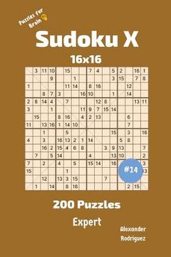 portada Sudoku X Puzzles - 200 Expert 16x16 vol.14 (in English)