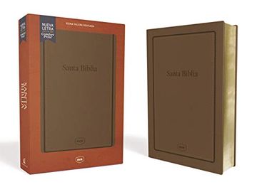 portada Santa Biblia Reina Valera Revisada Rvr, Letra Extra Grande, Tamaño Manual, Letra Roja, Leathersoft
