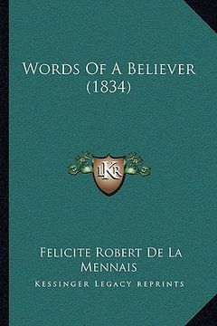 portada words of a believer (1834) (in English)