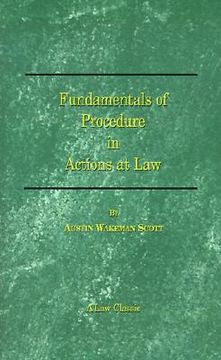 portada fundamentals of procedure in actions at law (en Inglés)