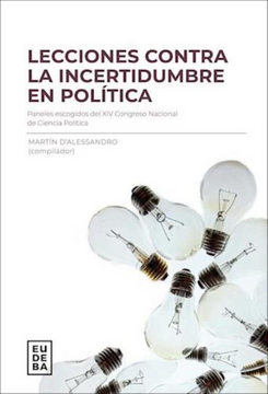 portada Lecciones Contra la Incertidumbre en Politica (in Spanish)