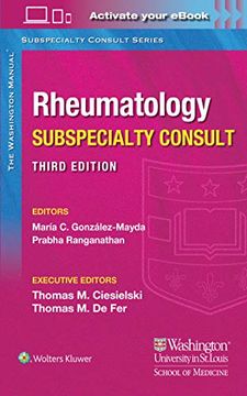 portada Washington Manual Rheumatology Subspecialty Consult (en Inglés)