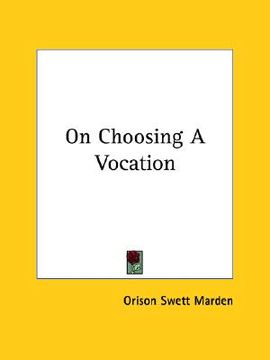 portada on choosing a vocation (in English)