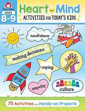 portada Evan-Moor Heart and Mind Activities for Today'S Kids Workbook, Ages 8-9, Manage Emotions, Reduce Anxiety, Navigate Social Situations, Make Friends, Promotes Mental Health, Develop Empathy, Homeschool (in English)
