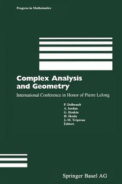 portada Complex Analysis and Geometry: International Conference in Honor of Pierre Lelong