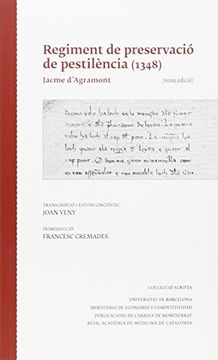 portada Regiment de Preservació de Pestilència (1348) (Scripta) (in Catalá)