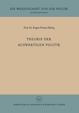 portada Theorie Der Auswärtigen Politik (en Alemán)