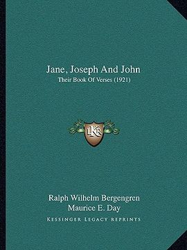 portada jane, joseph and john: their book of verses (1921) (en Inglés)