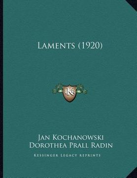 portada laments (1920) (in English)