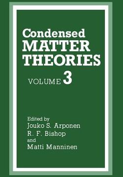 portada Condensed Matter Theories (en Inglés)