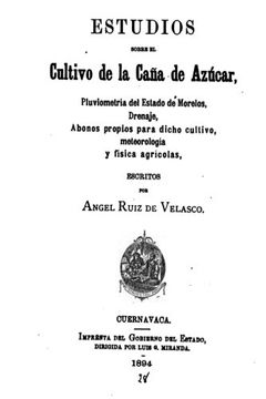 portada Estudios Sobre el Cultivo de la Caña de Azucar, Pluviometria del Estado de Norelso, Drenaje (Spanish Edition) (in Spanish)