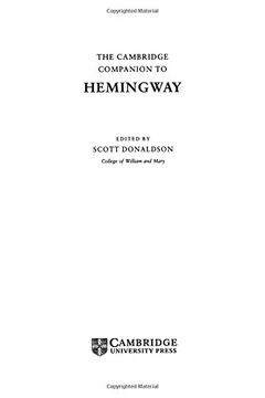 portada The Cambridge Companion to Hemingway (Cambridge Companions to Literature) (in English)