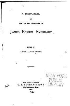 portada A memorial of the life and character of James Bowen Everhart (en Inglés)