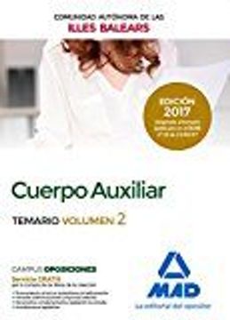 portada Cuerpo Auxiliar de la Comunidad Autonoma de las Illes Balears. Temario Volumen 2 (in Spanish)