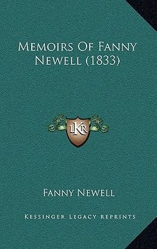 portada memoirs of fanny newell (1833)