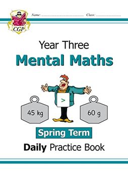 portada New ks2 Mental Maths Daily Practice Book: Year 3 - Spring Term (Cgp ks2 Maths) 