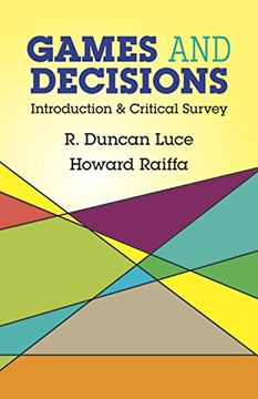 portada Games and Decisions: Introduction and Critical Survey (Dover Books on Mathematics) (en Inglés)