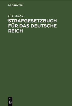 portada Strafgesetzbuch für das Deutsche Reich (en Alemán)