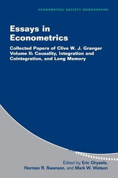portada Essays in Econometrics: Collected Papers of Clive w. J. Granger (Econometric Society Monographs) (Volume 2) (in English)