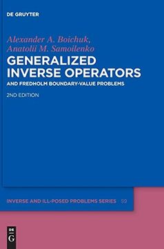 portada Generalized Inverse Operators: And Fredholm Boundary-Value Problems (Inverse and Ill-Posed Problems Series) (en Inglés)