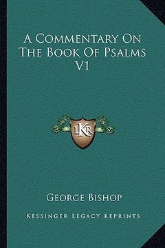 portada a commentary on the book of psalms v1 (en Inglés)