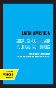 portada Latin America: Social Structure and Political Institutions (en Inglés)