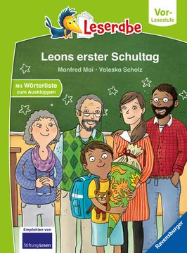 portada Leons Erster Schultag - Leserabe ab Vorschule - Erstlesebuch für Kinder ab 5 Jahren: Mit Wörterliste zum Ausklappen (Leserabe - Vor-Lesestufe) (in German)