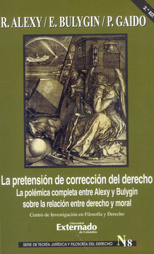 portada PRETENSION DE CORRECCION (2ª ED) DEL DERECHO LA POLEMICA COMPLETA ENTRE ALEXY Y BULYGIN SOBRE LA RELACION ENTR (in Spanish)