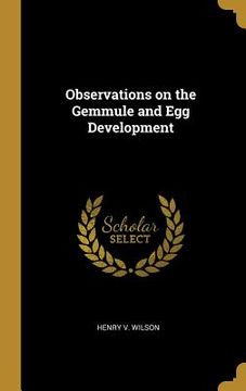 portada Observations on the Gemmule and Egg Development (en Inglés)
