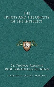 portada the trinity and the unicity of the intellect (en Inglés)