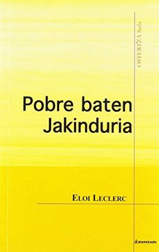 portada Pobre Baten Jakinduria (Ostertza Saila) (in Basque)