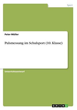 portada Pulsmessung im Schulsport 10 Klasse (en Alemán)