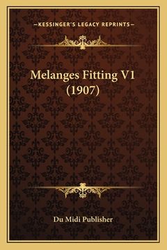 portada Melanges Fitting V1 (1907) (in French)