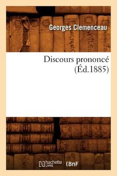 portada Discours Prononcé (Éd.1885) (in French)