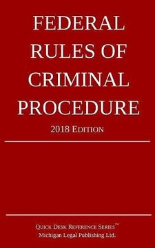 portada Federal Rules of Criminal Procedure; 2018 Edition