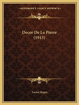 portada Decor De La Pierre (1913) (en Francés)