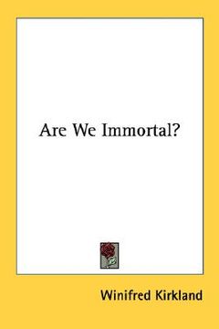 portada are we immortal? (en Inglés)