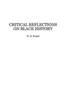 portada Critical Reflections on Black History: (en Inglés)