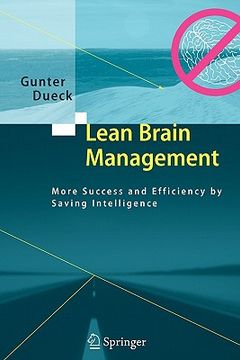 portada lean brain management: more success and efficiency by saving intelligence (en Inglés)